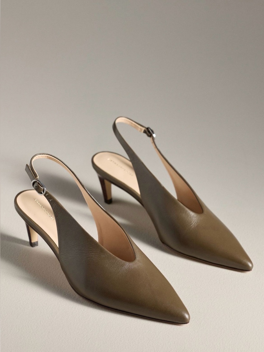 Anthropologie Pointed-Toe Slingback Pumps - Picture 1 of 15